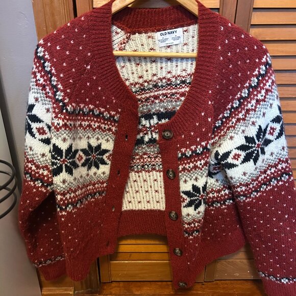 Holiday Fair Isle Cardigan Sweater - Picture 2 of 4